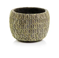 Donice - Osłonka stare złoto doniczka mosiądz 12x10 cm - miniaturka - grafika 1