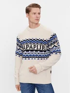 Swetry męskie - Napapijri Sweter NP0A4HHJ Écru Regular Fit - miniaturka - grafika 1
