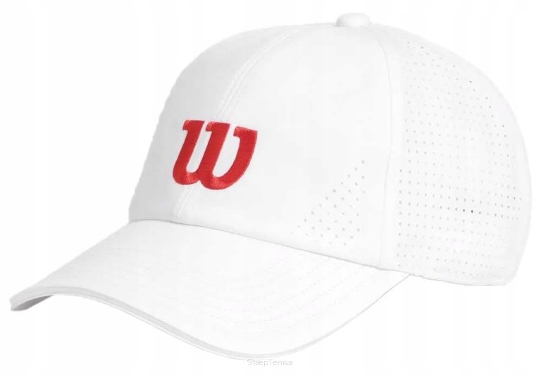 Czapka tenisowa Wilson Active Perforated Cap biała L/XL