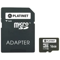 Karty pamięci - Platinet SDHC 16GB + adapter (PMMSD1610) - miniaturka - grafika 1