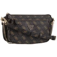 Torebki damskie - Torebka Listonoszka Noelle II Dbl Pouch Crossbody HWQG96 72710 Brown Logo (GU778-a) Guess - miniaturka - grafika 1