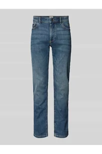 Jeansy o kroju regular fit z 5 kieszeniami - camel active - Spodnie męskie - miniaturka - grafika 1