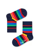 Skarpetki damskie - Happy Socks Stripe, kolorowe i zabawne, Skarpety dla dzieci, Niebieski-Zielony-Pomarańczowy-Czerwony-Żółty (12-24M) - miniaturka - grafika 1