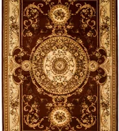 Wycieraczki - Brązowy gruby elegancki chodnik we wzór retro M9-P77 - miniaturka - grafika 1