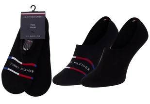 TOMMY HILFIGER SKARPETKI MĘSKIE MIKROSTOPKI 2 PARY BLACK 100002213 002 - Rozmiar: 43-46 - Skarpetki męskie - miniaturka - grafika 1