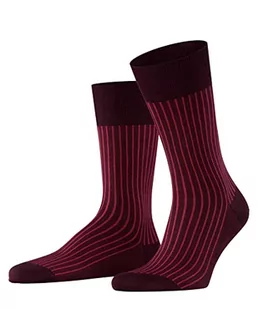 FALKE Skarpety Oxford Stripe bawełniane męskie, czarne, szare, wiele innych kolorów, wzmocnione skarpety męskie ze wzorem, przepuszczające powietrze, paski i cienkie, 1 para - Skarpetki damskie - miniaturka - grafika 1
