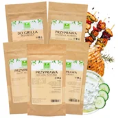 Przyprawy i zioła sypkie - Przyprawy do mięsa Zestaw 5x 100 g - do Grilla Gyrosa Shoarmy Złoty Kurczak Tzatziki - miniaturka - grafika 1