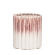 Donice - Doniczka Osłonka Ceramiczna Evita 15X15X16 Kremowa + Różowa - miniaturka - grafika 1