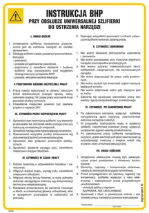 IAC25 INSTRUKCJA BHP PRZY OBSŁUDZE UNIWERSALNEJ SZLIFIERKI DO OSTRZENIA NARZĘDZI, FN - FOLIA SAMOPRZYLEPNA; (245X350MM) - Instrukcje stanowiskowe BHP - miniaturka - grafika 1