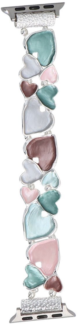 GlacierX bransoleta do smartwatcha Gleam Tender Stretch Bracelet Mint Candy do Apple Watch 38/40/41mm Srebrno-Miętowa