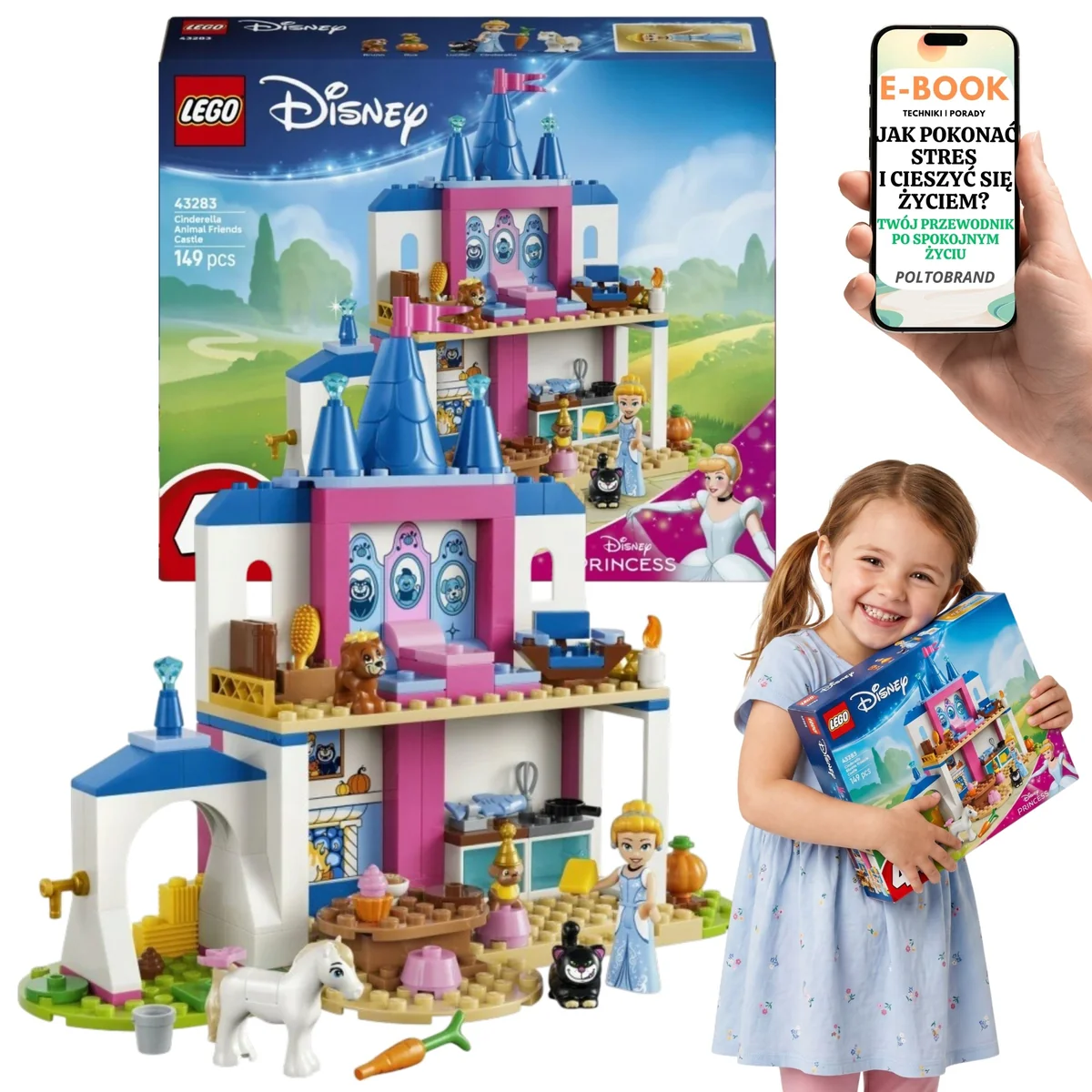 LEGO Disney Princess Zamek Kopciuszka 43283 149 Elementów