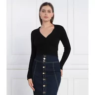 Bluzki damskie - GUESS Bluzka LS VN LUCIE | Regular Fit - miniaturka - grafika 1
