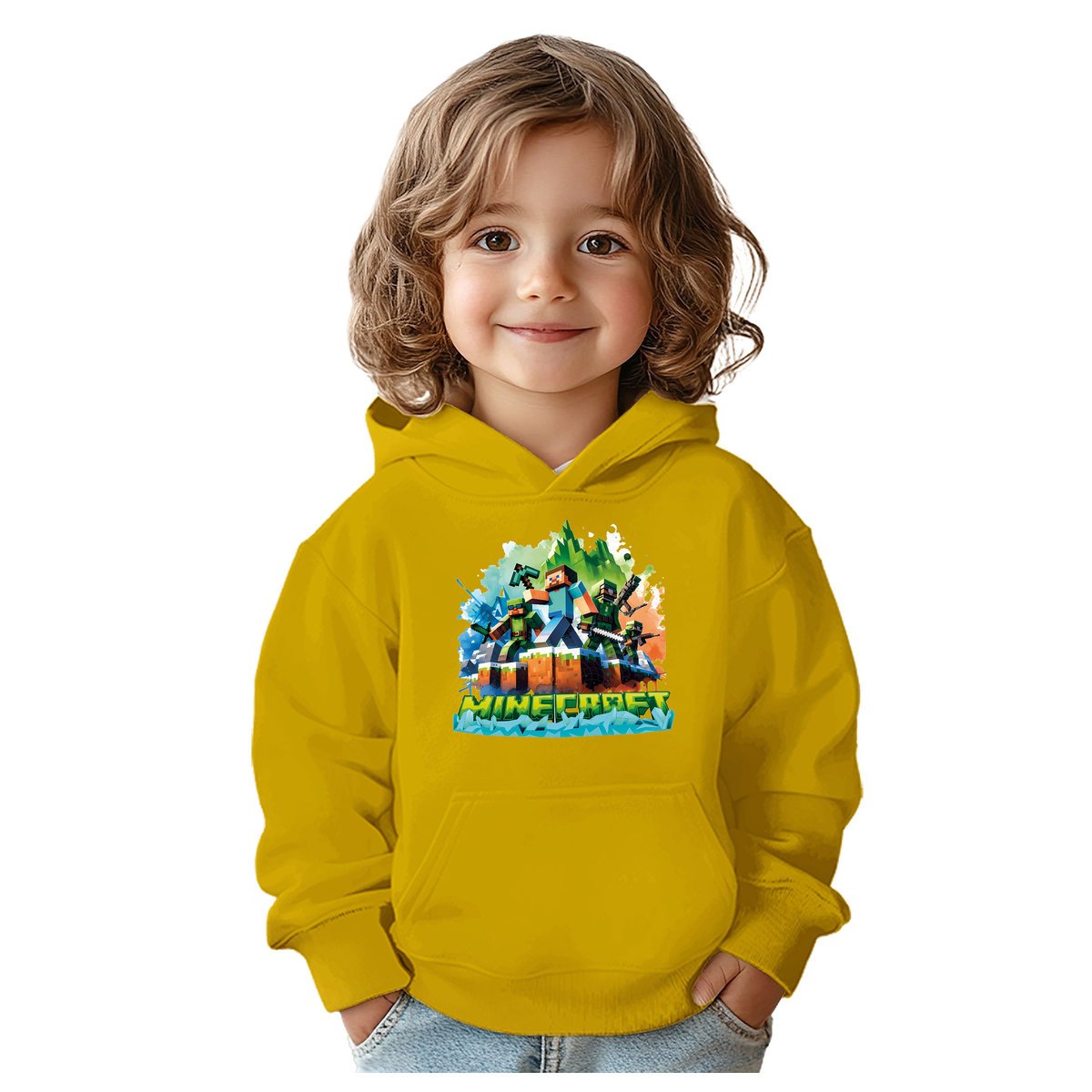 BLUZA DZIECIĘCA MINECRAFT LEGENDS 104 Z KAPTUREM BAWEŁNIANA JAKOŚĆ