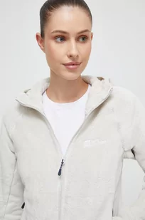 Jack Wolfskin bluza sportowa Rotwand kolor szary z kapturem gładka - Bluzy damskie - miniaturka - grafika 1