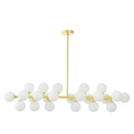 Lampy sufitowe - NOWOCZESNA LAMPA WISZĄCA KLASYCZNE ZŁOTO PETRICA W24 - miniaturka - grafika 1