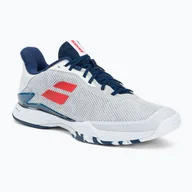 Buty sportowe męskie - Buty do tenisa męskie Babolat Jet Tere All Court white/estate blue - miniaturka - grafika 1