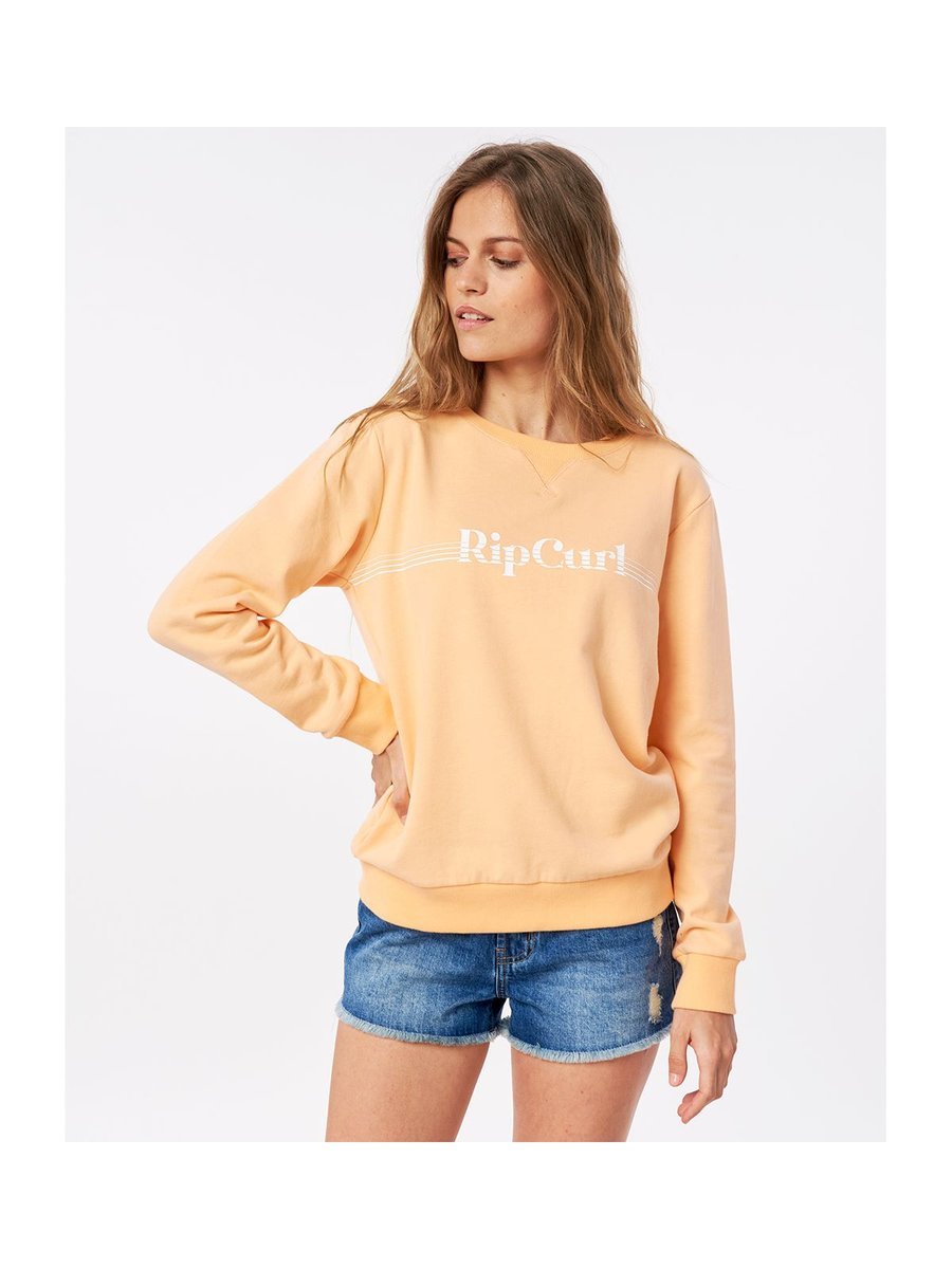 Bluza sportowa damska RIP CURL Re-Entry Crew - jasny pomarańczowa S