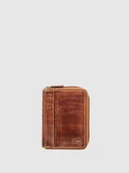 Portfele - Portfel ze skóry w stylu retro - miniaturka - grafika 1