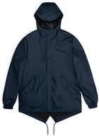 Kurtki i kamizelki sportowe damskie - Rains płaszcz przeciwdeszczowy unisex FISHTAIL JACKET W3 18010 47 NAVY XS - miniaturka - grafika 1