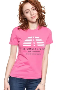Lee T Shirt Damski Sunset Tee Chrome Pink L42Xepne-S - Koszulki i topy damskie - miniaturka - grafika 1