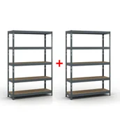 Szafy i regały magazynowe - B2B Partner Regał półkowy 1786 x 1200 x 400 mm, nośność 280 kg 1+1 GRATIS 540040 - miniaturka - grafika 1