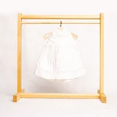 Lalki dla dziewczynek - Sukienka lniana dla laki boho 37 cm biała - miniaturka - grafika 1