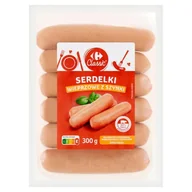 Kiełbasa i wędliny - Carrefour Classic Serdelki wieprzowe z szynki 300 g - miniaturka - grafika 1