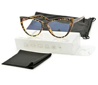 Okulary korekcyjne, oprawki, szkła - Okulary damskie do komputera kocie z filtrem BLUE Light zerówki 25106C - miniaturka - grafika 1