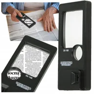 Mikroskopy i lupy - Szkło LUPA Powiększające Podświetlenie LED 10x 3x do Czytania Obserwacji - miniaturka - grafika 1