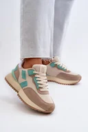 Sneakersy damskie - Sneakersy Damskie Big Star NN274973 Beżowe-37 - miniaturka - grafika 1