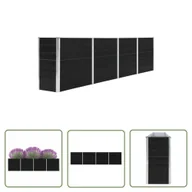 Donice - The Living Store Donica do podniesionej grządki - 320x40x77 cm - stal - antracytowa - Skrzynia Do Podniesionej Grządki - miniaturka - grafika 1