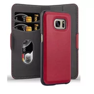 Etui i futerały do telefonów - Samsung cador Abo 2-in-1 Book Style ochronne etui do > Galaxy S7 < z wyjmowanym Hard Cover, niewidocznym zapięciem na magnes, kieszeń na kartę Funkcja stojaka i etui Case pokrowiec ochronny futerał DE-110959 - miniaturka - grafika 1
