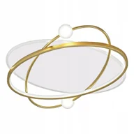 Lampy sufitowe - Lampa Sufitowa Wisząca Nowoczesna Złota Biała Gold Led Toolight - miniaturka - grafika 1