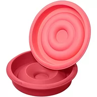 Formy do ciast - Lurch 85033 Flexi kształt okrągły z wypełnieniem z sercem -częściowa, 21 cm, silikonowe, rubinowy, 25 x 25 x 5 cm 85033 - miniaturka - grafika 1
