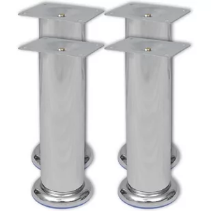 vidaXL vidaXL 4 Okrągłe nóżki do kanapy chrom 180 mm - Meble modułowe i akcesoria - miniaturka - grafika 1