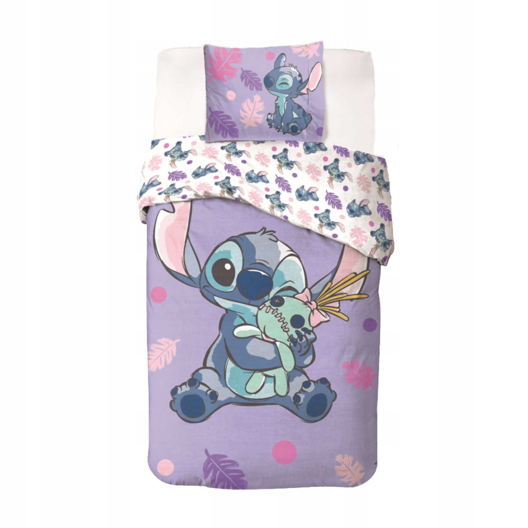 Pościel Lilo I Stitch Dziecięca 140X200 Disney Bawełniana Poszewka Komplet