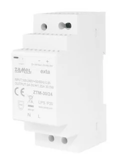 Zasilacz LED na szynę DIN 24V 30W DC TH-35 TYP: ZTM-30/24 ZAMEL - Zasilacze i transformatory - miniaturka - grafika 1