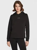Bluzy damskie - Calvin Klein Bluza Micro Logo K20K205452 Czarny Regular Fit - miniaturka - grafika 1