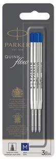 Parker Wkład do długopisów QUINKFLOW niebieski M) 3 szt na blistrze nowość 2119152 2119152;2119152 - Wkłady do długopisów - miniaturka - grafika 1