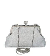 Torebki damskie - Srebrna torebka MENBUR wizytowa elegancka imprezowa - miniaturka - grafika 1