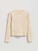 Bluzki dla dziewczynek - Reserved - Wzorzysta bluzka - kremowy - miniaturka - grafika 1