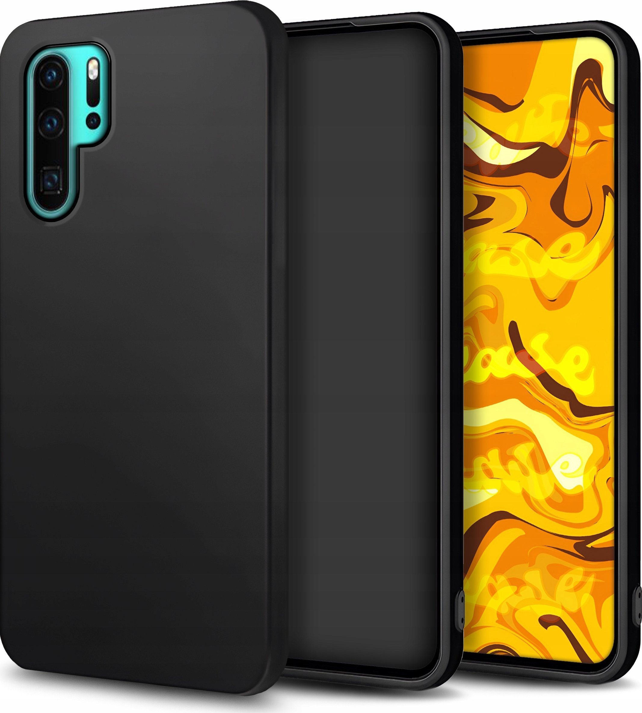 Hello Case Etui do Huawei P30 PRO Czarne, Matowe, Obudowa Slim, Silikon