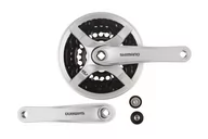 Łańcuchy rowerowe - Shimano FC-ty501 korba 6/7/8-krotnie srebrne 2017 MTB 42 34 24 z. łańcuch z pierścieniem ochronnym, srebrny E-FCTY501C244CSB - miniaturka - grafika 1