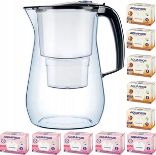 Dzbanek filtrujący Aquaphor Onyx 4,2 l + 10 wkładów 5Mg +5H, czarny - Dzbanki filtrujące - miniaturka - grafika 1