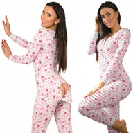 Piżamy damskie - Piżama Kombinezon Onesie Do Spania Z Klapką Sleepdo Love r.M - miniaturka - grafika 1
