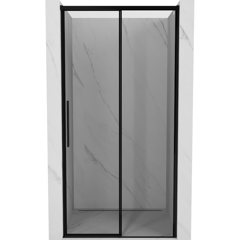 Mexen Rox drzwi prysznicowe rozsuwane prawe 115 cm, czarna ramka, czarne - 8C2-115-000-70-70-P