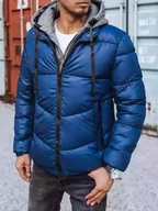 Kurtki męskie - Kurtka męska pikowana zimowa niebieska Dstreet TX3827-XL - miniaturka - grafika 1