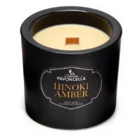 Świece - Świeczka sojowa Hinoki Amber czarna 170g - miniaturka - grafika 1