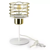 Lampy stojące - Lampka Nocna Stołowa GLAMOUR Złoty Chrom Miedź LED - miniaturka - grafika 1