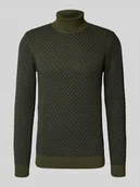 Swetry męskie - Sweter z dzianiny z golfem - miniaturka - grafika 1